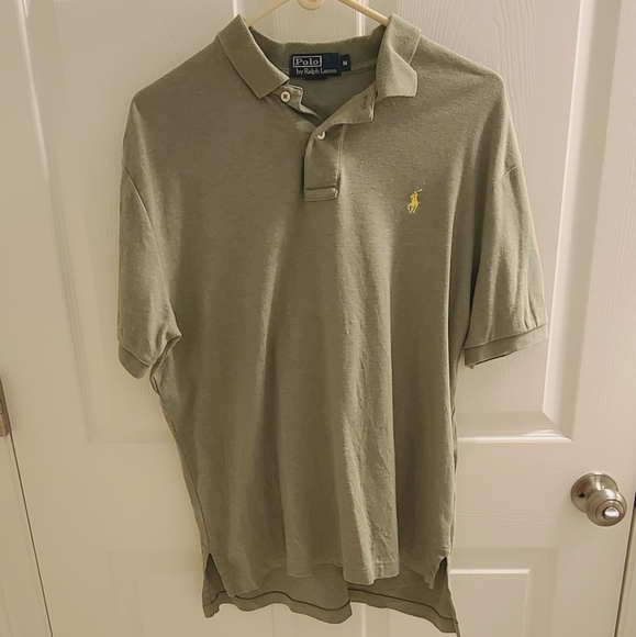 Ralph Lauren Polo Shirt Men Medium Plain Pony Short Sleeve Collared Golf - Picture 2 of 4